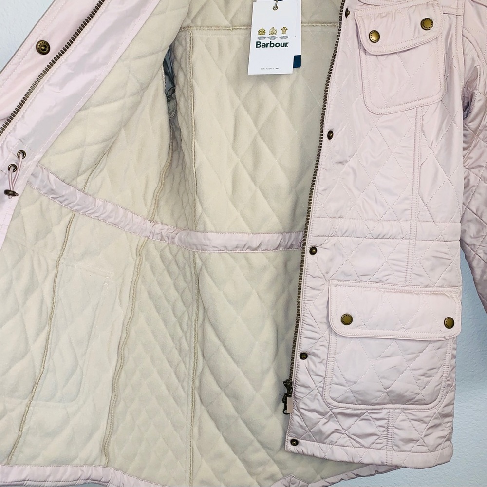 NWT Barbour | Arrow Quilted Hooded Jacket - Picture 10 of 13